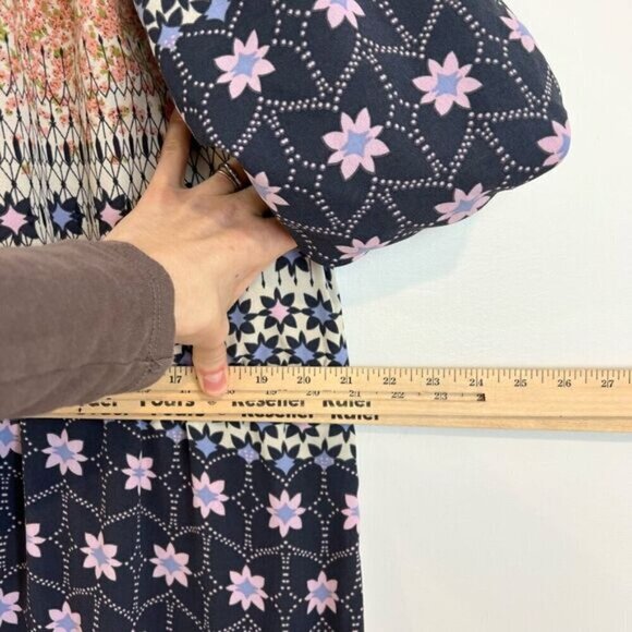 Dex Scoop Back Tiered Midi Dress Navy Garden Women’s 2XL Floral Peasant Summer - Picture 6 of 9